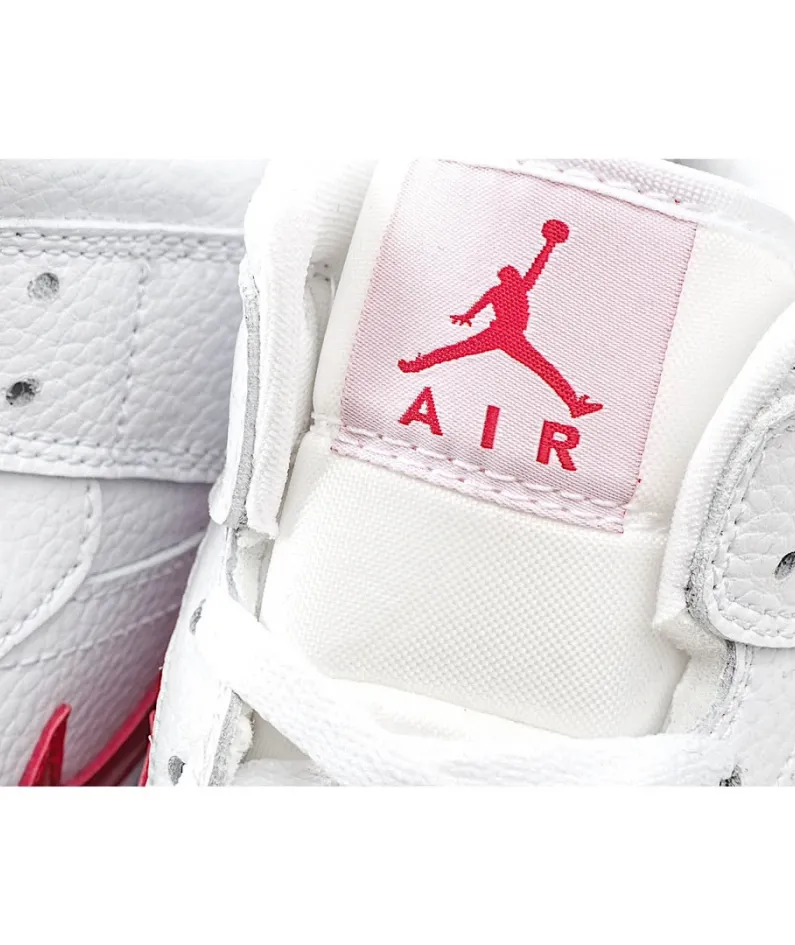 Wmns Air Jordan 1 Mid 'White University Red'