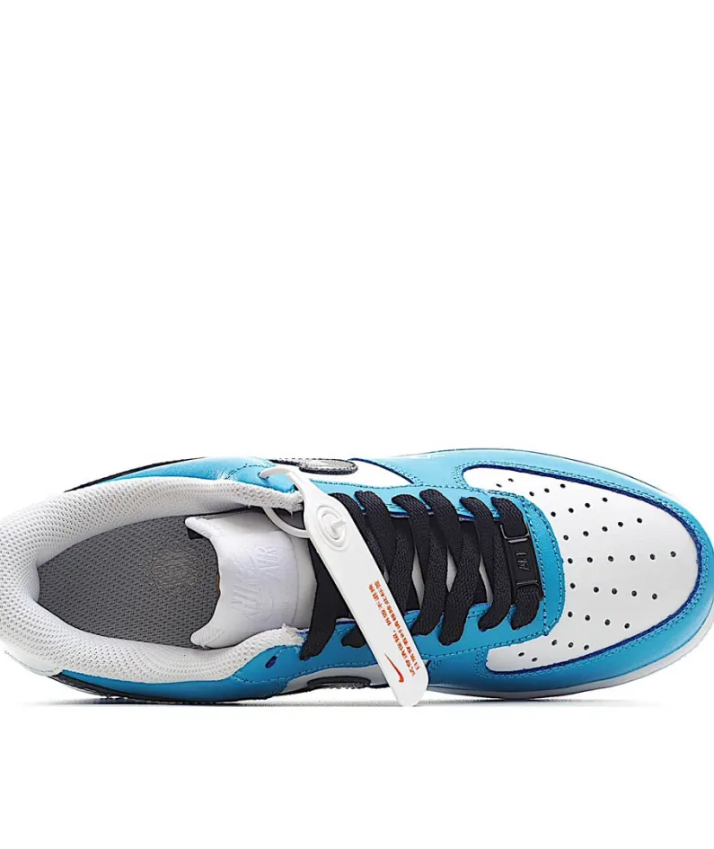 Nike Air Force 1 Low'07 White and Blue Low Top Sneakers