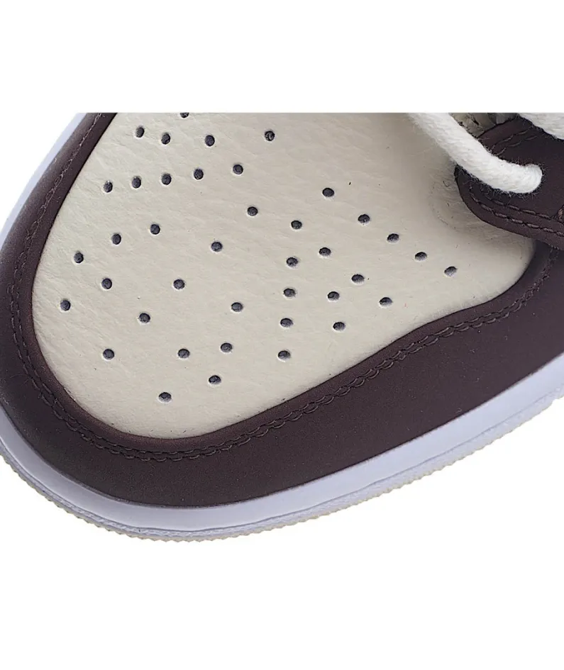 Air Jordan 1 Mid AJ1 Mid Basketball Shoes Beige Brown