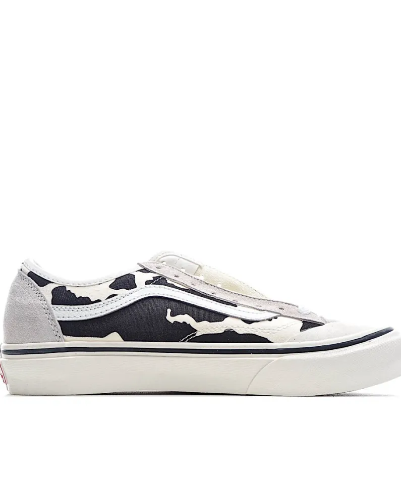 Vans Style 36 Decon SF Black and White Cow Graffiti Skateboard Shoes