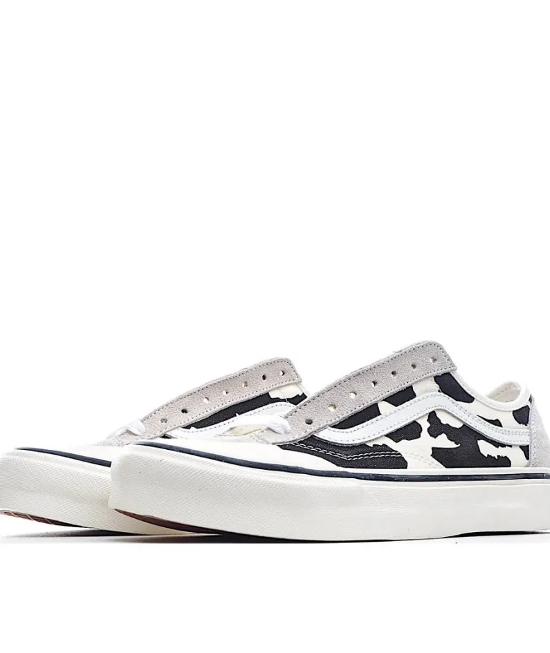 Vans Style 36 Decon SF Black and White Cow Graffiti Skateboard Shoes