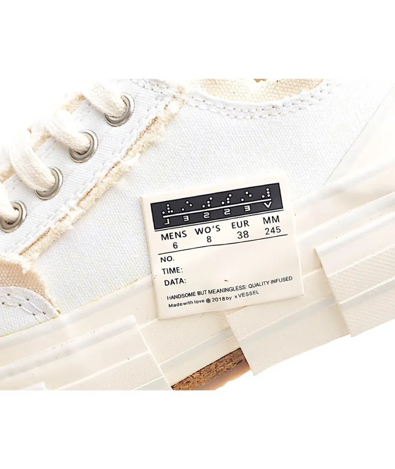 x VESSEL GOP Low canvas vulcanized sneakers
