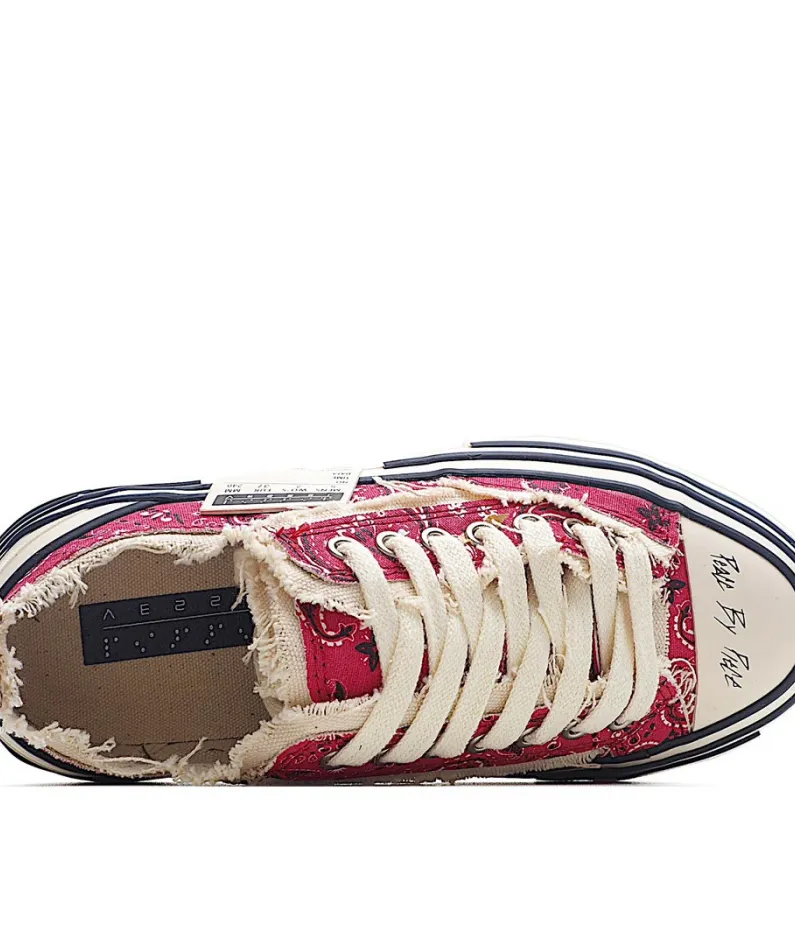 x VESSEL GOP Low canvas vulcanized sneakers