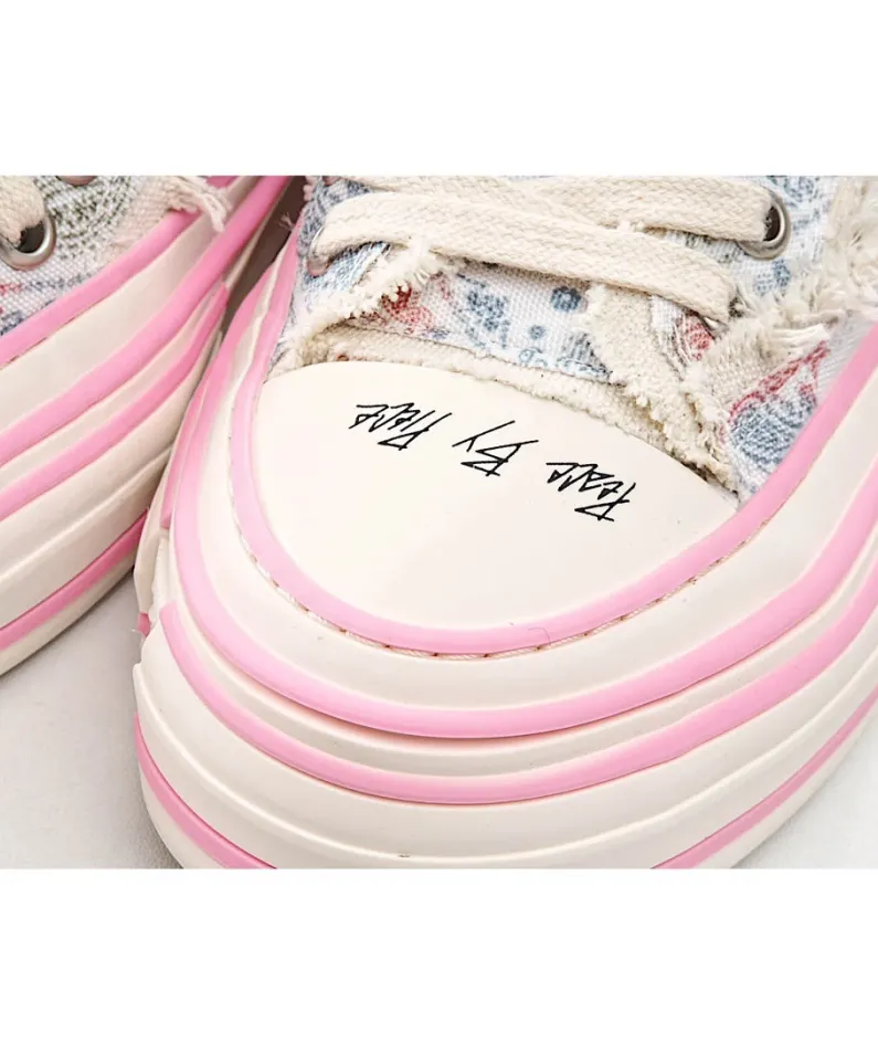 x VESSEL GOP Low canvas vulcanized sneakers