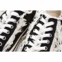 xVESSEL GOP Low Canvas Vulcanized Sneakers "Black, Beige and White Tassel" F19X001