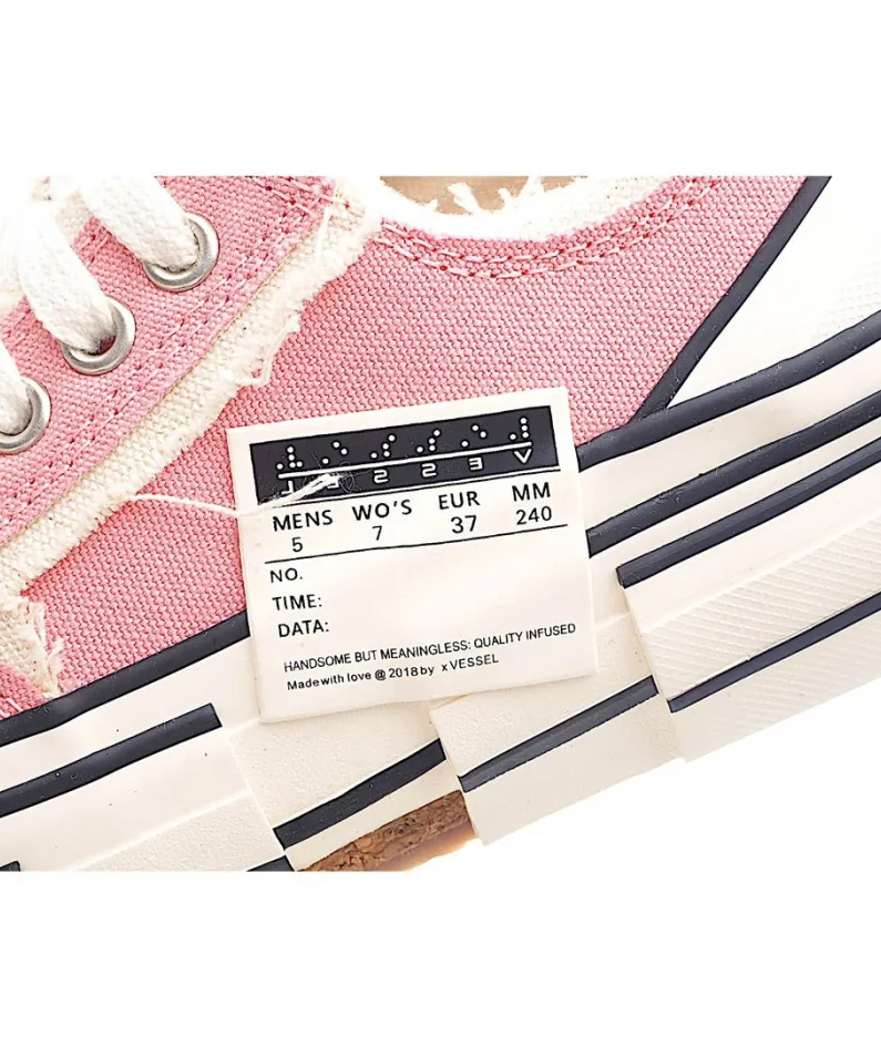 x VESSEL GOP Low canvas vulcanized sneakers