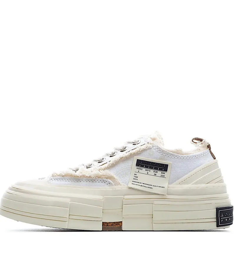 x VESSEL GOP Low canvas vulcanized sneakers