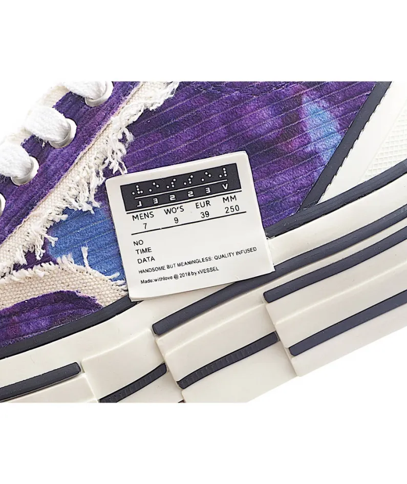x VESSEL GOP Low canvas vulcanized sneakers