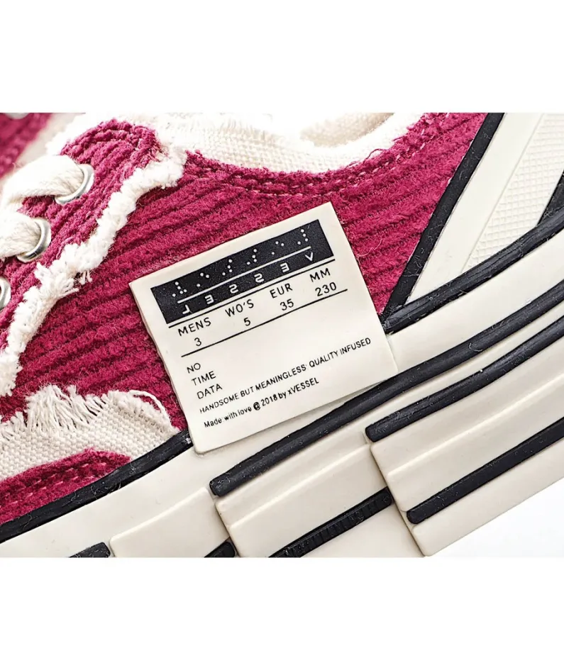 x VESSEL GOP Low canvas vulcanized sneakers