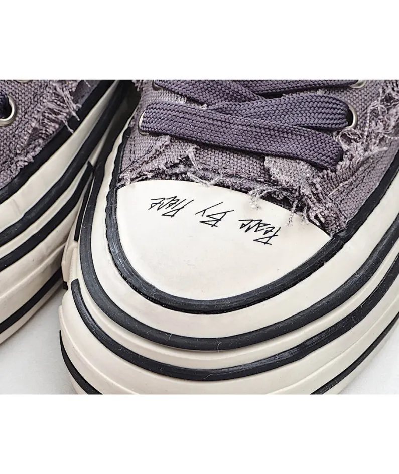 x VESSEL GOP Low canvas vulcanized sneakers