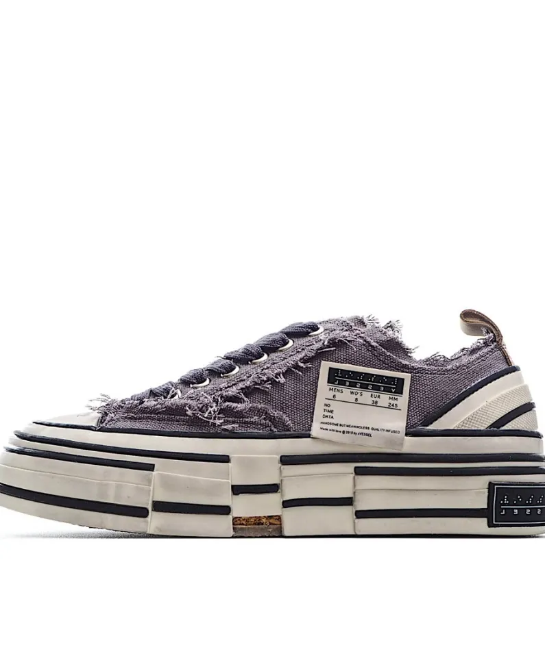 x VESSEL GOP Low canvas vulcanized sneakers