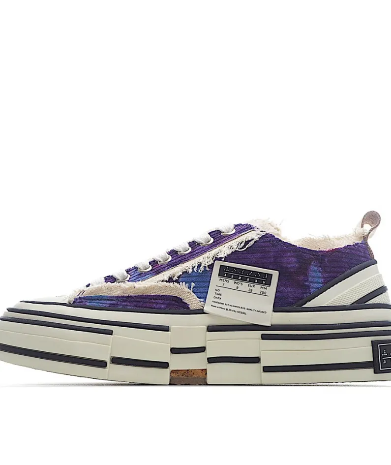 x VESSEL GOP Low canvas vulcanized sneakers