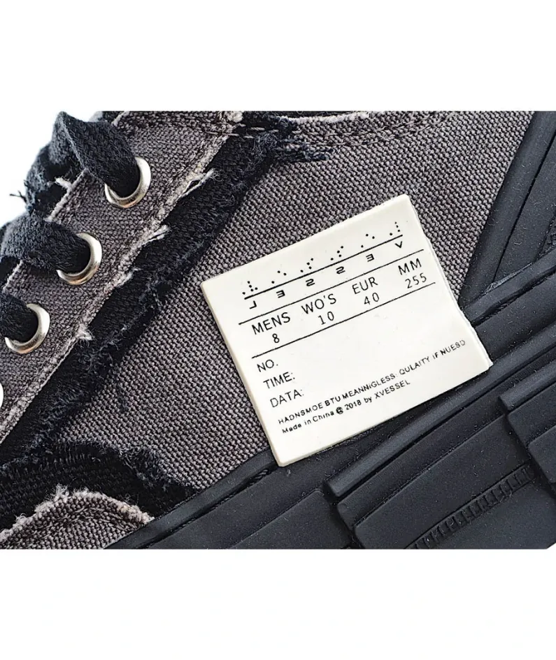 x VESSEL GOP Low canvas vulcanized sneakers