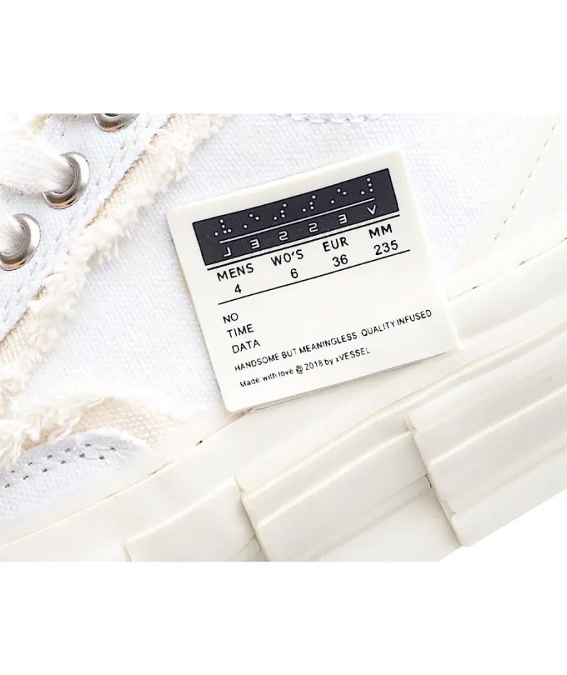 x VESSEL GOP Low canvas vulcanized sneakers