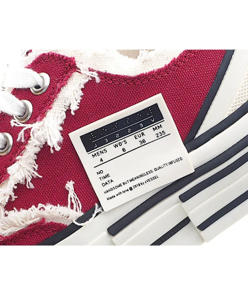 x VESSEL GOP Low canvas vulcanized sneakers