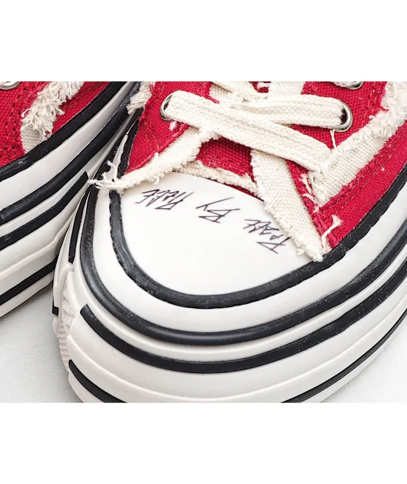x VESSEL GOP Low canvas vulcanized sneakers
