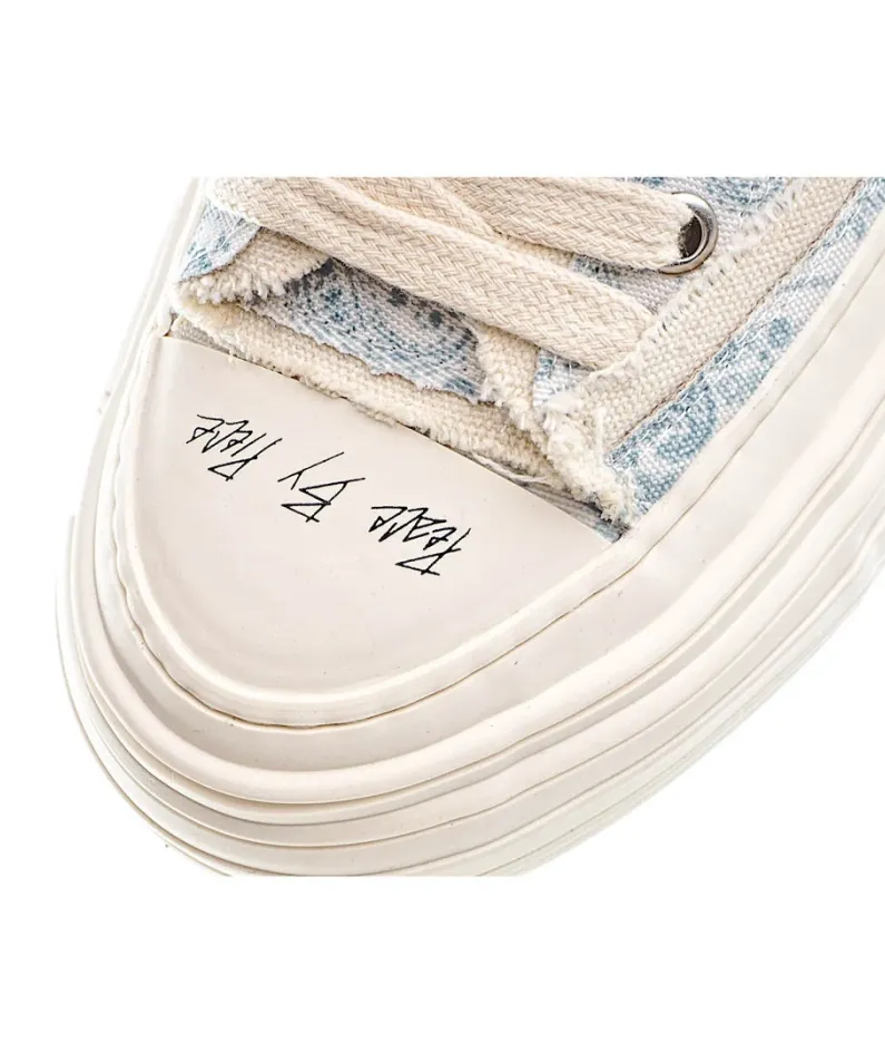 x VESSEL GOP Low canvas vulcanized sneakers