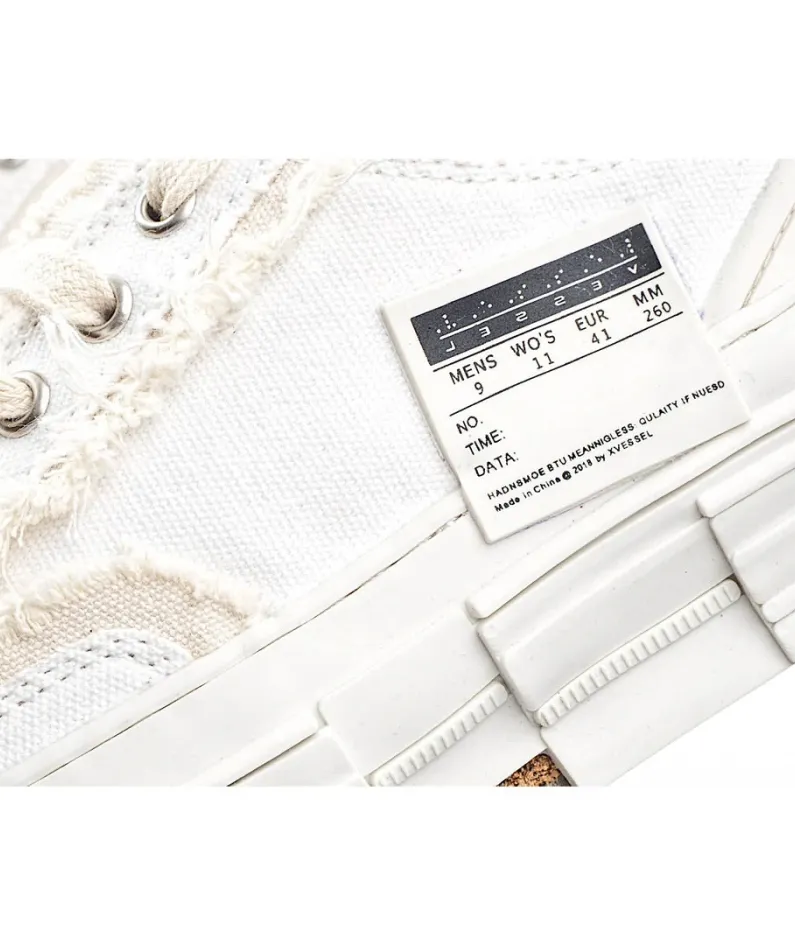 x VESSEL GOP Low canvas vulcanized sneakers