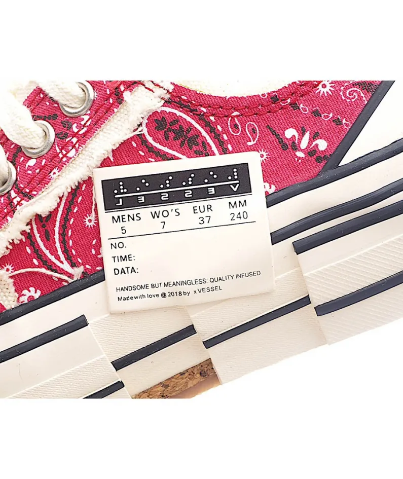 x VESSEL GOP Low canvas vulcanized sneakers