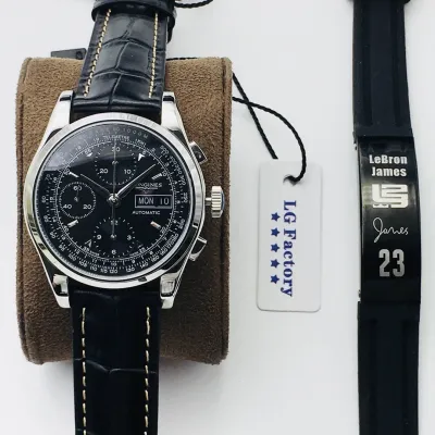 Longines Classic Series Watch Diameter: 40*13mm Model: P1800 Rose Gold Black