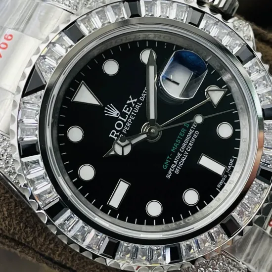 Rolex GMT Pavé diamond watch Diameter: 40 mm
