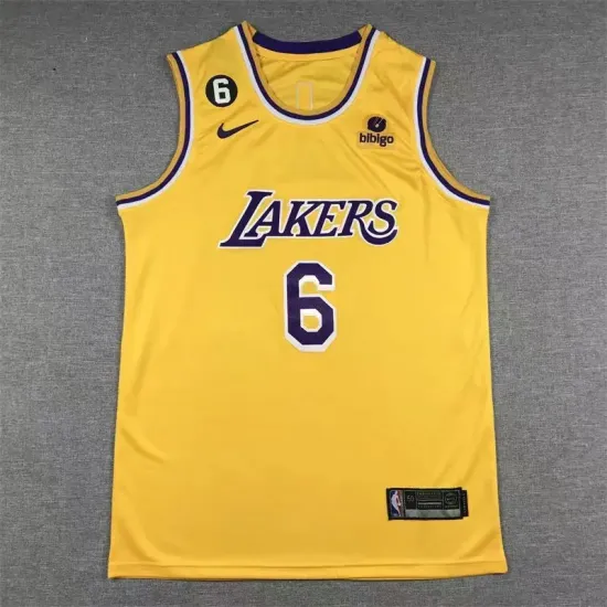 Los Angeles Lakers Lebron James basketball jersey yellow Los Angeles Lakers Lebron James basketball jersey yellow