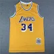 Los Angeles Lakers Shaquille O'Neal basketball jersey yellow