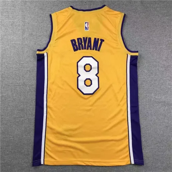 Los Angeles Lakers Kobe Bryant basketball jersey yellow Los Angeles Lakers Kobe Bryant basketball jersey yellow