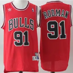 Chicago Bulls dennis rodman basketball jersey red