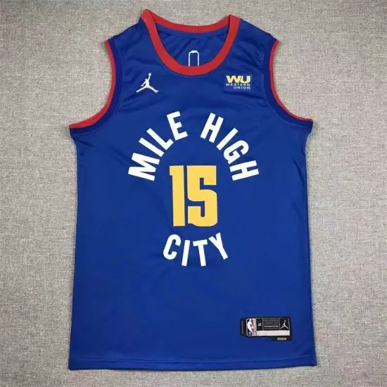 Denver Nuggets Nikola Jokic basketball jersey blue Denver Nuggets Nikola Jokic basketball jersey blue