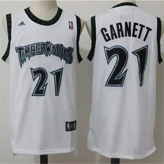 Minnesota Timberwolves Kevin Garnett basketball jersey white Minnesota Timberwolves Kevin Garnett basketball jersey white