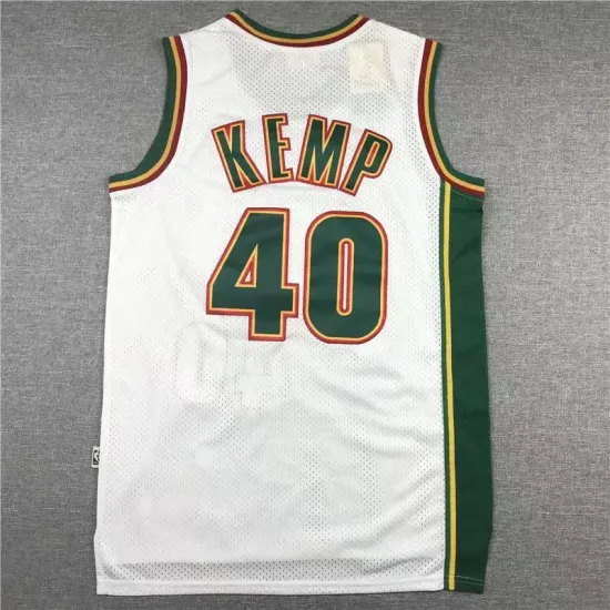 Seattle Supersonics Shawn Kemp basketball jersey white
