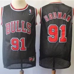 Chicago Bulls dennis rodman basketball jersey black