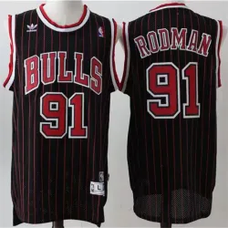 Chicago Bulls dennis rodman basketball jersey black