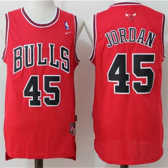 Chicago Bulls Michael Jordan basketball jersey red Chicago Bulls Michael Jordan basketball jersey red