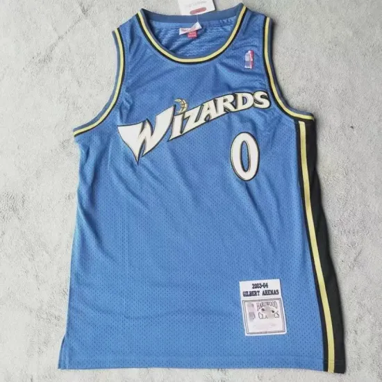 gilbert arenas #0 Washington Wizards basketball jersey blue