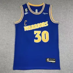 Golden State Warriors Stephen Curry basketball jersey blue