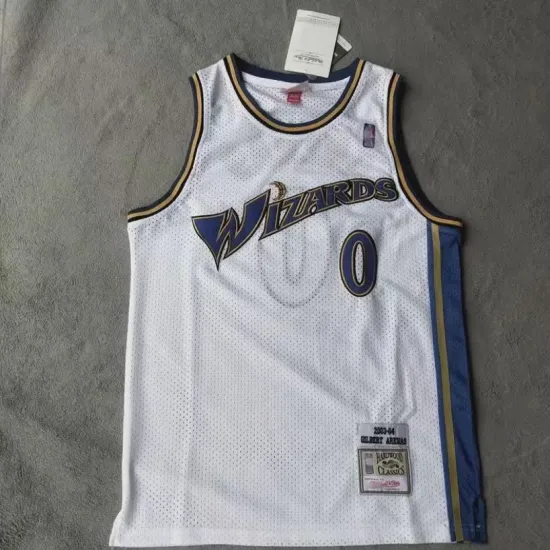 gilbert arenas #0 Washington Wizards basketball jersey white gilbert arenas #0 Washington Wizards basketball jersey white