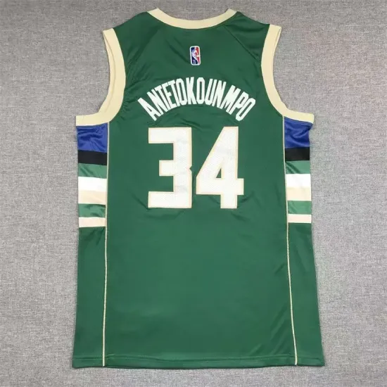 Milwaukee Bucks Giannis Antetokounmpo basketball jersey green Milwaukee Bucks Giannis Antetokounmpo basketball jersey green
