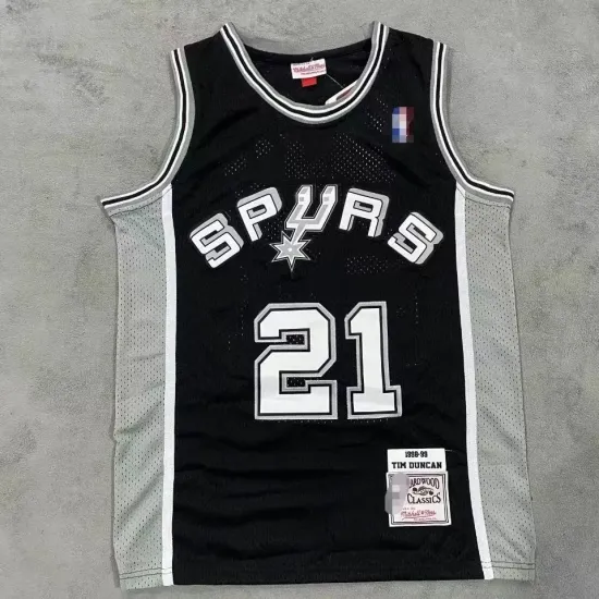 San Antonio Spurs Tim Duncan basketball jersey black San Antonio Spurs Tim Duncan basketball jersey black