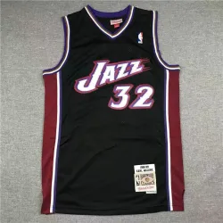 karl malone utah jazz basketball jersey black