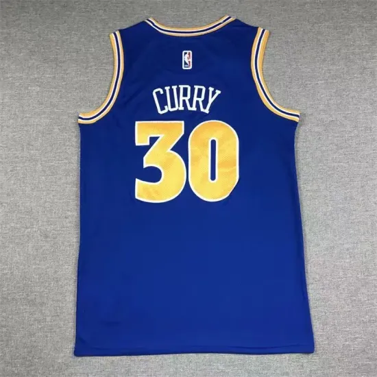 Golden State Warriors Stephen Curry basketball jersey blue