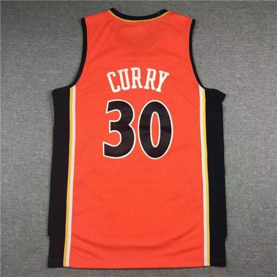 Golden State Warriors Stephen Curry basketball jersey orange