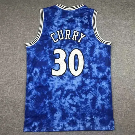 Golden State Warriors Stephen Curry basketball jersey blue