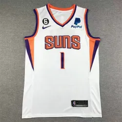 devin booker #1 Phoenix Suns basketball jersey white