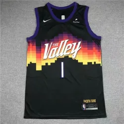 devin booker #1 Phoenix Suns basketball jersey black