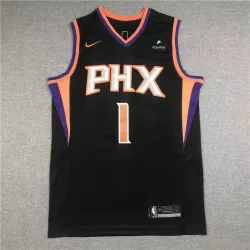 devin booker #1 Phoenix Suns basketball jersey black