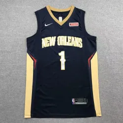 Vintage Zion Williamson New Orleans Pelicans basketball jersey navy blue