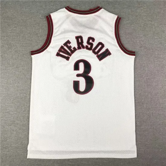 Vintage Philadelphia 76ers Sixers Allen Iverson basketball jersey white