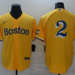 Boston Red Sox Xander Bogaerts Baseball JERSEY yellow